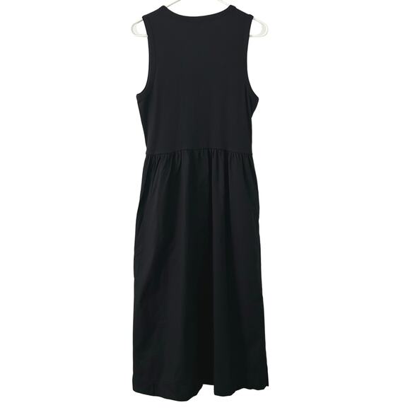 J. Crew Factory Women's Ribbed-Knit Mixy A-Line Midi Dress Black M Medium New - Picture 6 of 8